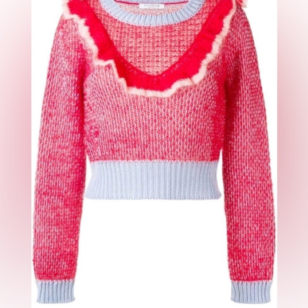 Vivetta Italy wool and mohair cropped Sweater